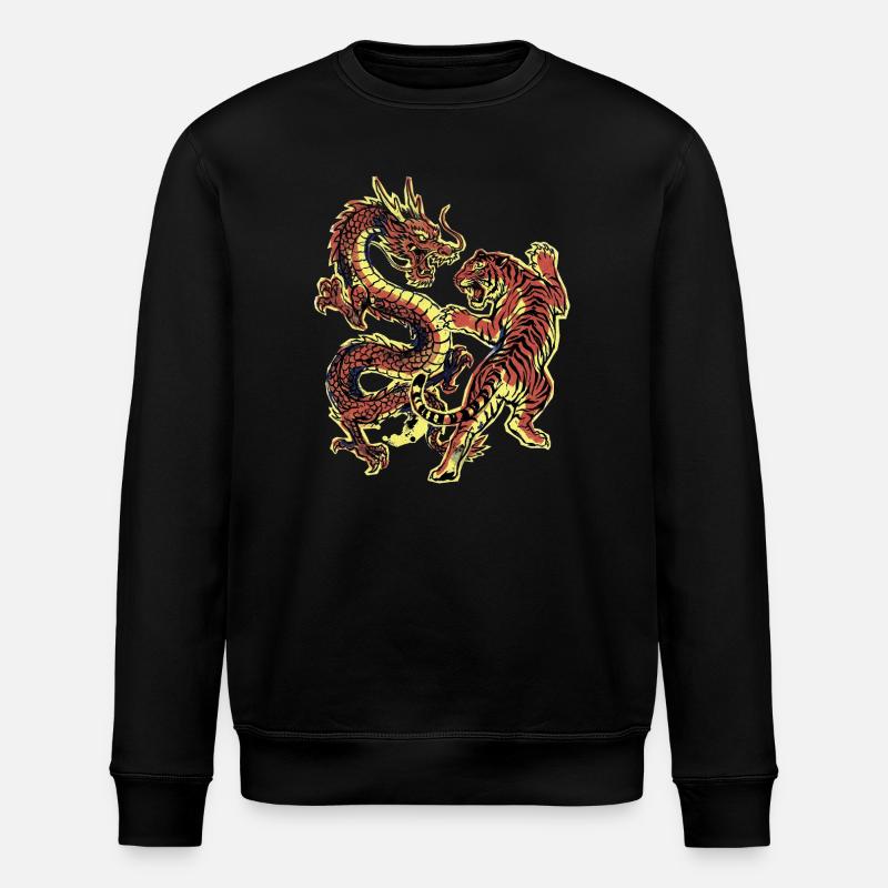 Dragon et Chinois Tigre - Sweat bio ROLLER Stanley/Stella Unisexe - noir
