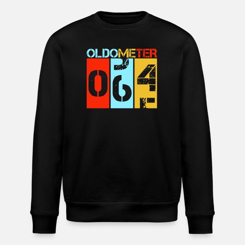 Oldometer 64 Soixante-quatrième anniversaire - Sweat bio ROLLER Stanley/Stella Unisexe - noir