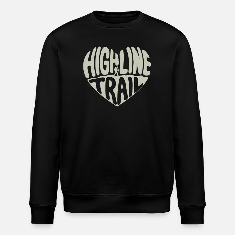 Highline trail heart - Stanley/Stella ROLLER Unisex Organic Sweatshirt - black