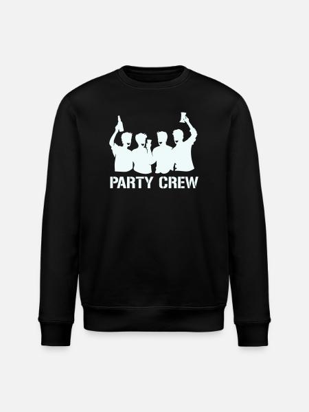 Party Crew Silhouette mit Prosten - Stanley/Stella Unisex Bio-Sweatshirt ROLLER - Schwarz