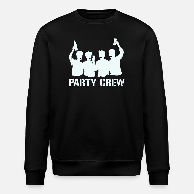 Party Crew Silhouette with Cheers - Stanley/Stella ROLLER Unisex Organic Sweatshirt - black