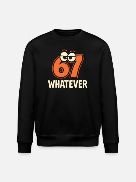 Six Seven Vad som helst Italiensk hjärnröta humormeme - Ekologisk sweatshirt ROLLER unisex från Stanley/Stella - svart