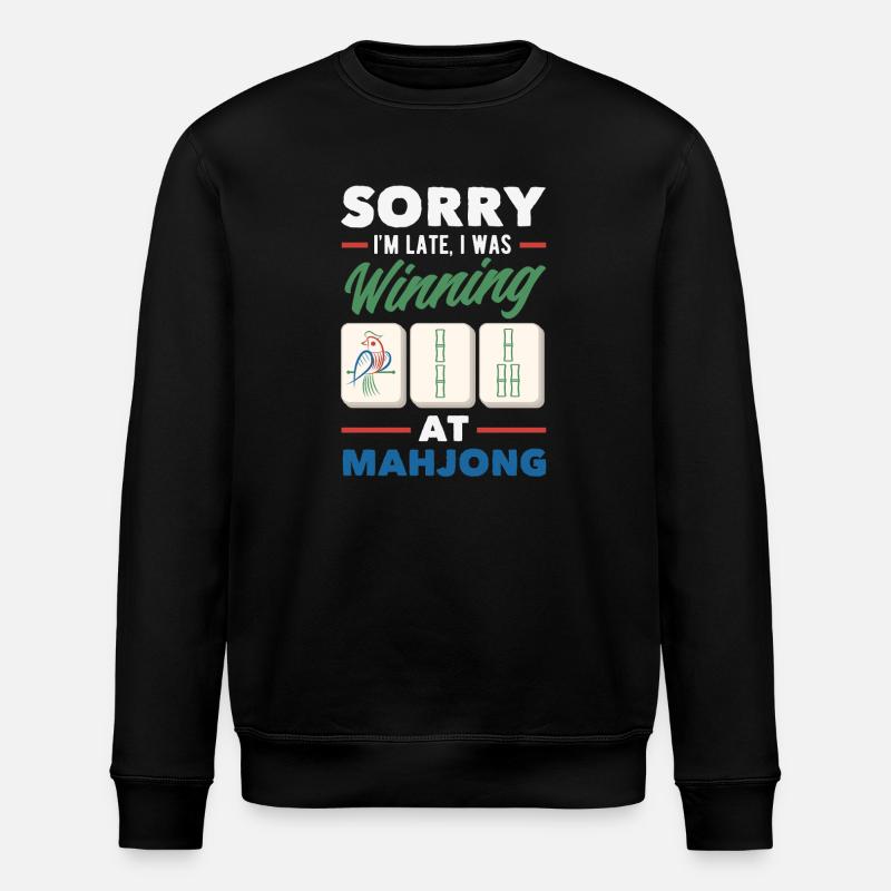 It's Mahjong Time - Stanley/Stella ROLLER Unisex Organic Sweatshirt - black