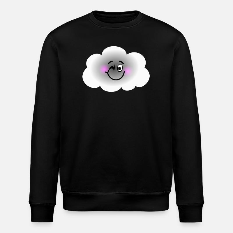 Glückliche Wolke - Stanley/Stella Unisex Bio-Sweatshirt ROLLER - Schwarz