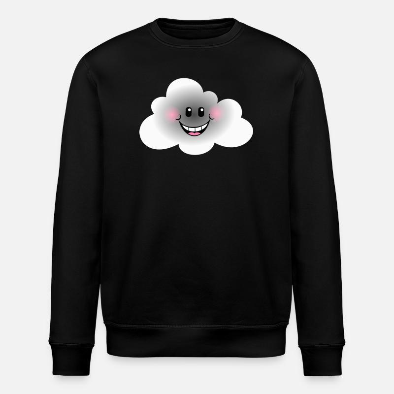 Happy Cloud - Stanley/Stella ROLLER Unisex Organic Sweatshirt - black