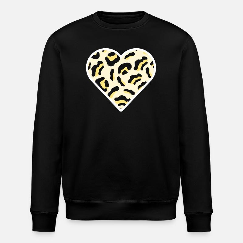 Cœur classique à imprimé léopard - Sweat bio ROLLER Stanley/Stella Unisexe - noir