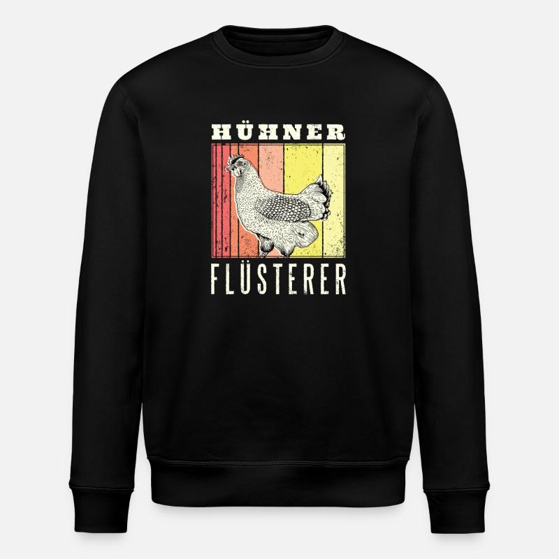 Hühner Flüsterer - Stanley/Stella Unisex Bio-Sweatshirt ROLLER - Schwarz