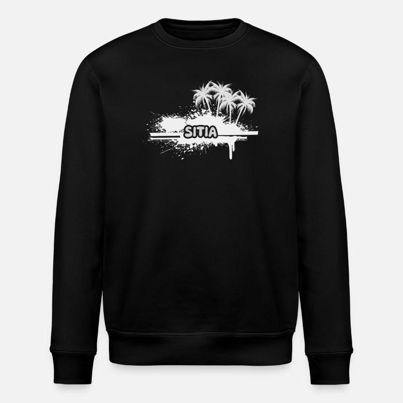 Sitia comme palmiers - Sweat bio ROLLER Stanley/Stella Unisexe - noir