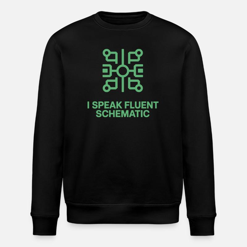 I speak fluent circuit diagram technology - Stanley/Stella ROLLER Unisex Organic Sweatshirt - black