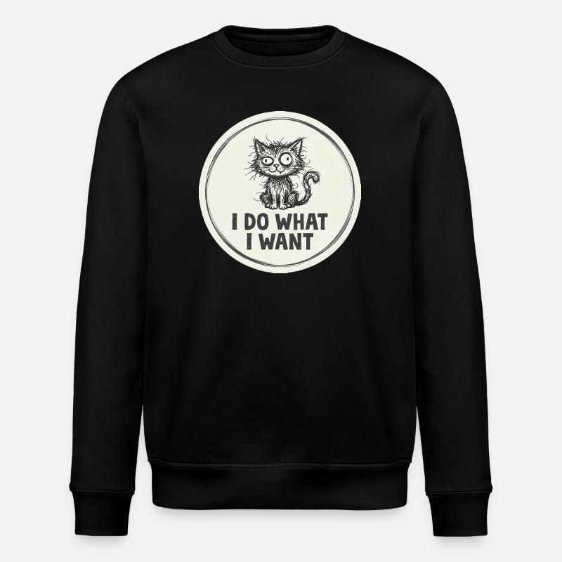 Ich mache, was ich will Katze - Stanley/Stella Unisex Bio-Sweatshirt ROLLER - Schwarz