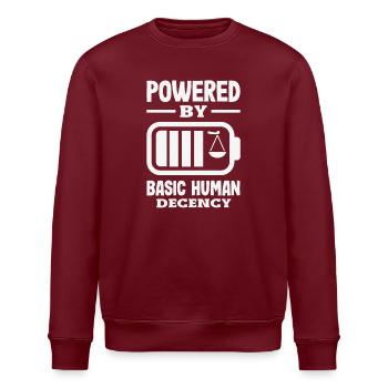 radicalized by fundamental - Stanley/Stella ROLLER Unisex Organic Sweatshirt - burgundy - Front - Nik (191cm)