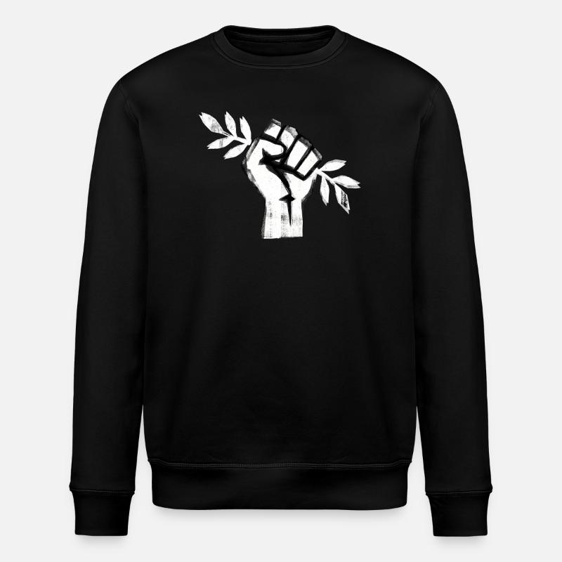 Freiheit Frieden Symbol - Stanley/Stella Unisex Bio-Sweatshirt ROLLER - Schwarz