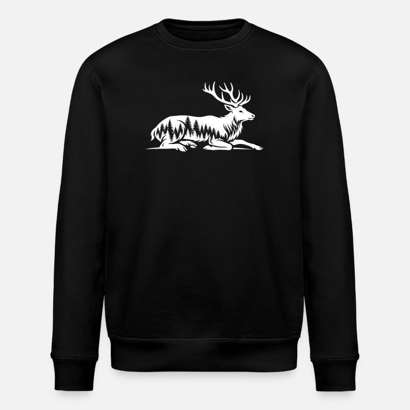 Deer - Stanley/Stella ROLLER Unisex Organic Sweatshirt - black