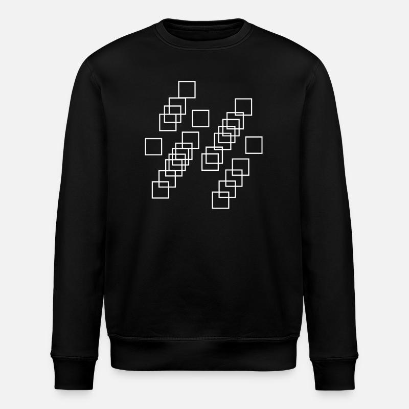 Diagonal Square Lattice - Stanley/Stella ROLLER Unisex Organic Sweatshirt - black