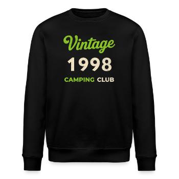 Vintage 1998 – Camping Club Retro Birth Year - Stanley/Stella ROLLER Unisex Organic Sweatshirt - black - Front - Nik (191cm)