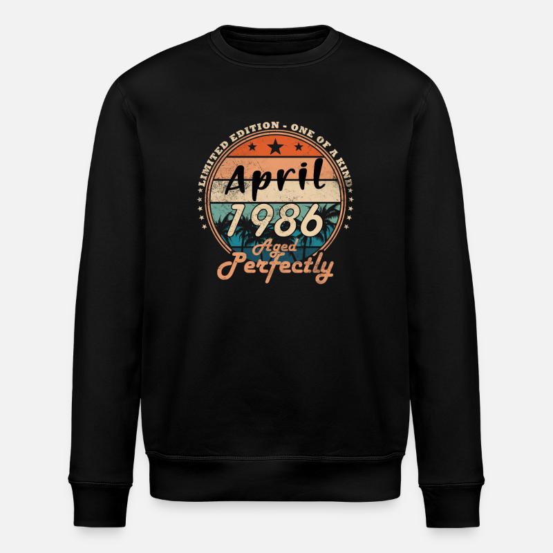 Cadeau d’anniversaire d’avril 1986 - Sweat bio ROLLER Stanley/Stella Unisexe - noir