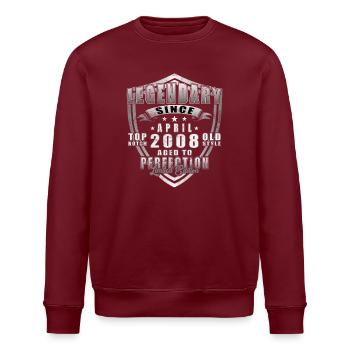 Legendary Shield April 2008 Edition - Stanley/Stella Unisex Bio-Sweatshirt ROLLER - Burgunderrot - Vorne - Nik (191cm)