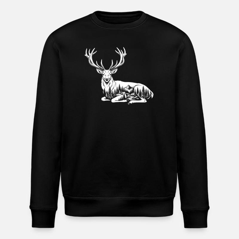 Cerf - Sweat bio ROLLER Stanley/Stella Unisexe - noir