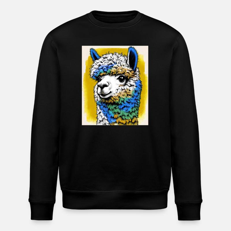 Alpaka - Stanley/Stella Unisex Bio-Sweatshirt ROLLER - Schwarz