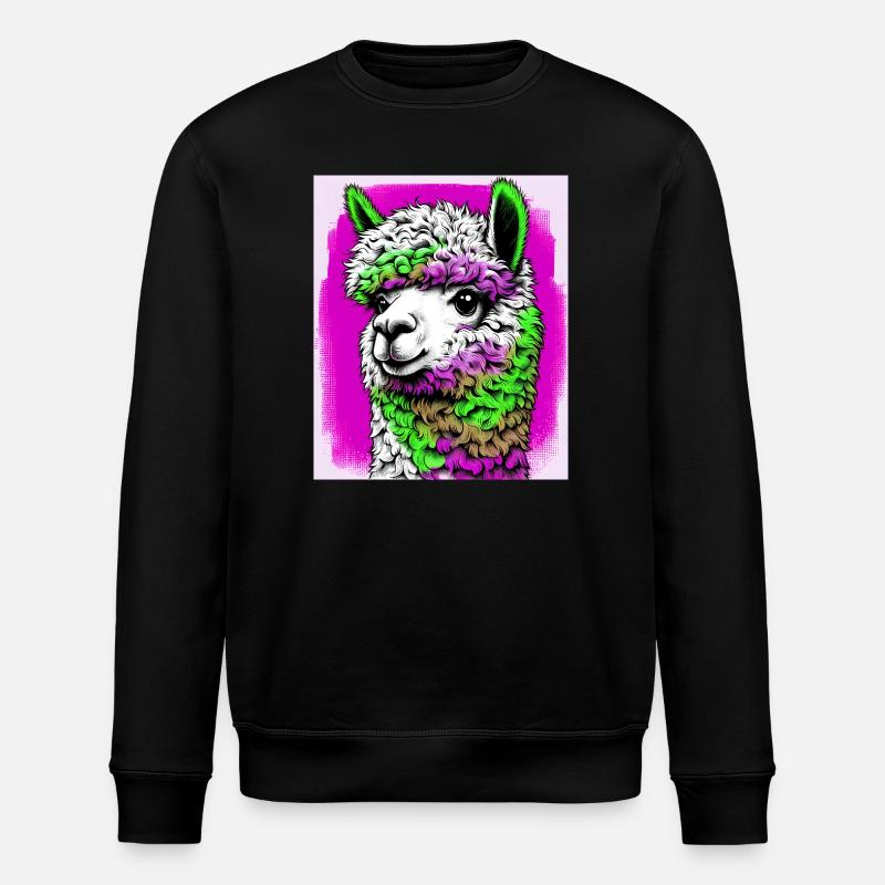 Alpaca - Stanley/Stella ROLLER Unisex Organic Sweatshirt - black