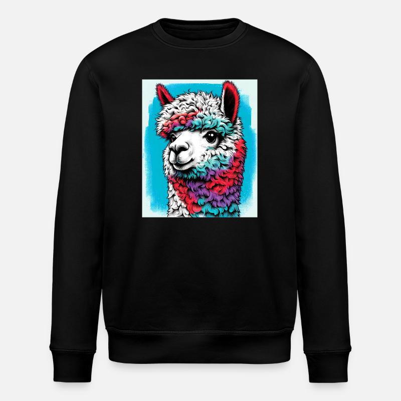 Alpaka - Stanley/Stella Unisex Bio-Sweatshirt ROLLER - Schwarz