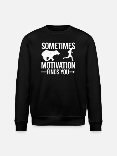 Manchmal findet dich die Motivation - Stanley/Stella Unisex Bio-Sweatshirt ROLLER - Schwarz