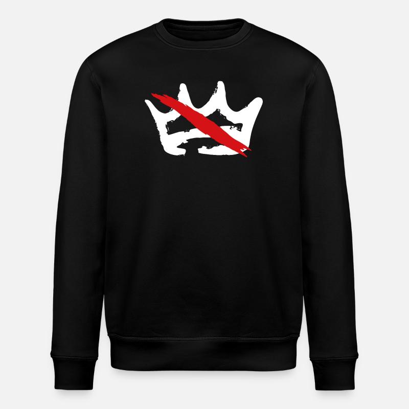 Kein König - Stanley/Stella Unisex Bio-Sweatshirt ROLLER - Schwarz