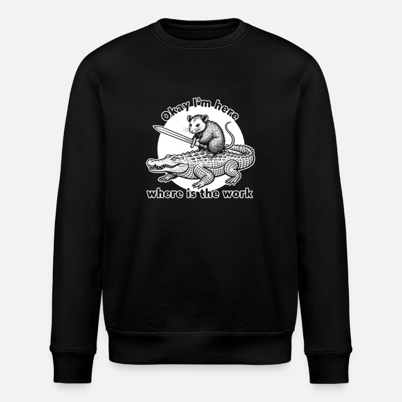 Panda Guitarist Crest - Sweat bio ROLLER Stanley/Stella Unisexe - noir