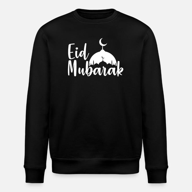 Silhouette der Eid Mubarak-Moschee - Stanley/Stella Unisex Bio-Sweatshirt ROLLER - Schwarz