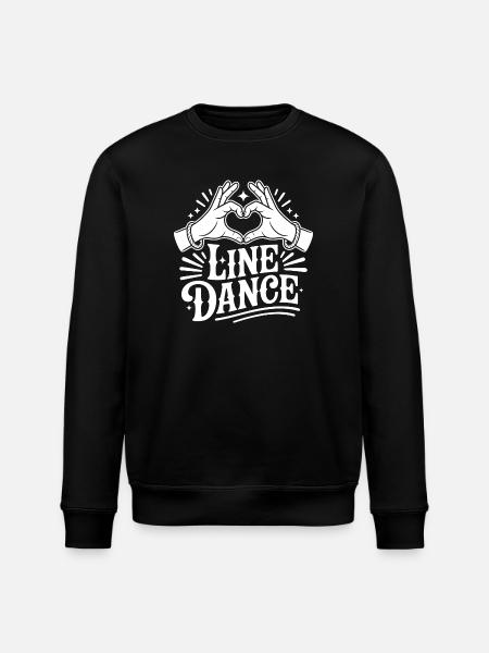 Line Dance Herzhand Illustration - Stanley/Stella Unisex Bio-Sweatshirt ROLLER - Schwarz