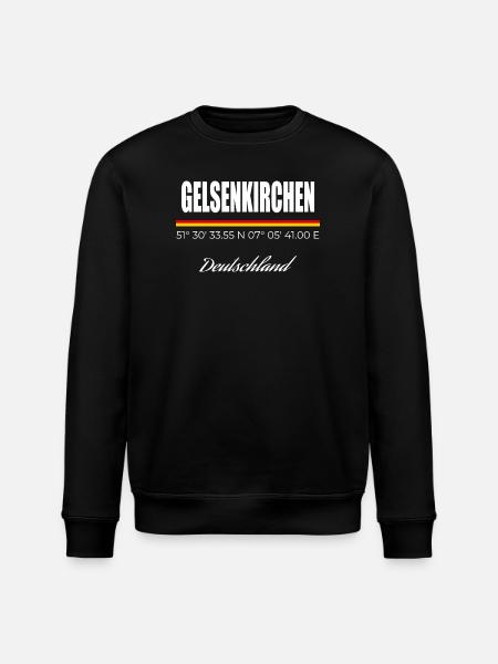 Gelsenkirchen - Stanley/Stella Unisex Bio-Sweatshirt ROLLER - Schwarz