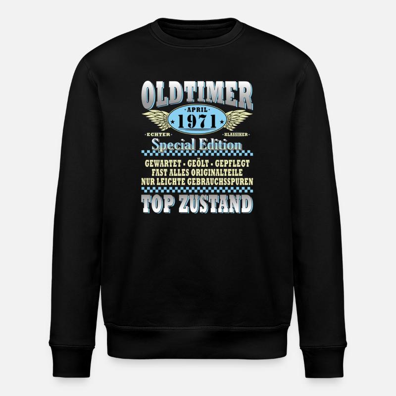 Oldtimer April 1971 Special Edition - Stanley/Stella Unisex Bio-Sweatshirt ROLLER - Schwarz