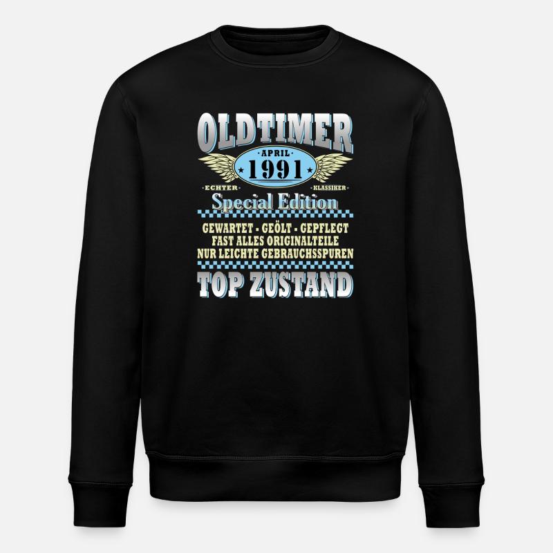 Oldtimer April 1991 Spezialedition - Stanley/Stella Unisex Bio-Sweatshirt ROLLER - Schwarz