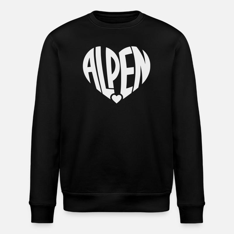 Logo du Cœur des Alpes - Sweat bio ROLLER Stanley/Stella Unisexe - noir