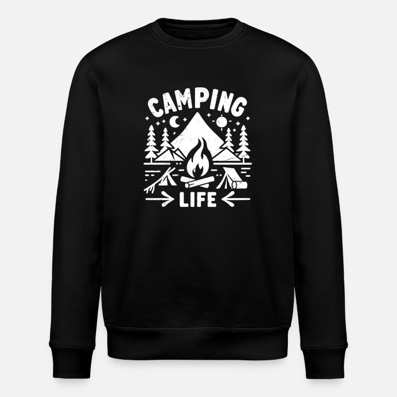 La vie en camping - Sweat bio ROLLER Stanley/Stella Unisexe - noir