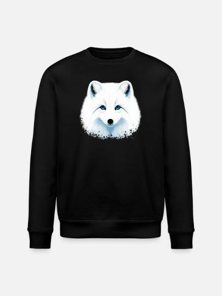 Arctic fox - Stanley/Stella ROLLER Unisex Organic Sweatshirt - black