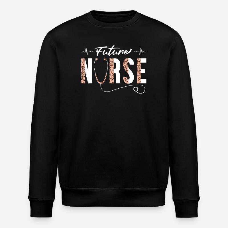 Emblème du futur stéthoscope infirmier - Sweat bio ROLLER Stanley/Stella Unisexe - noir