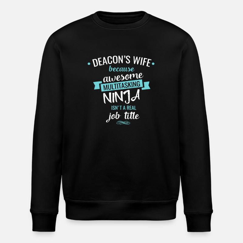 Deacon's Wife Ninja Multitasker - Stanley/Stella ROLLER Unisex Organic Sweatshirt - black