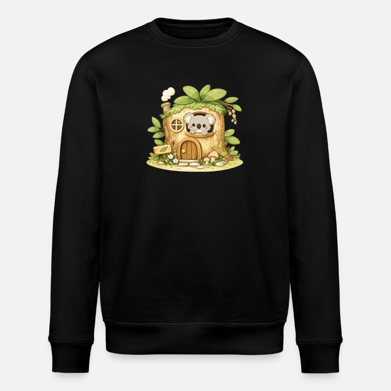 Forest House Koala Adventure - Stanley/Stella ROLLER Unisex Organic Sweatshirt - black