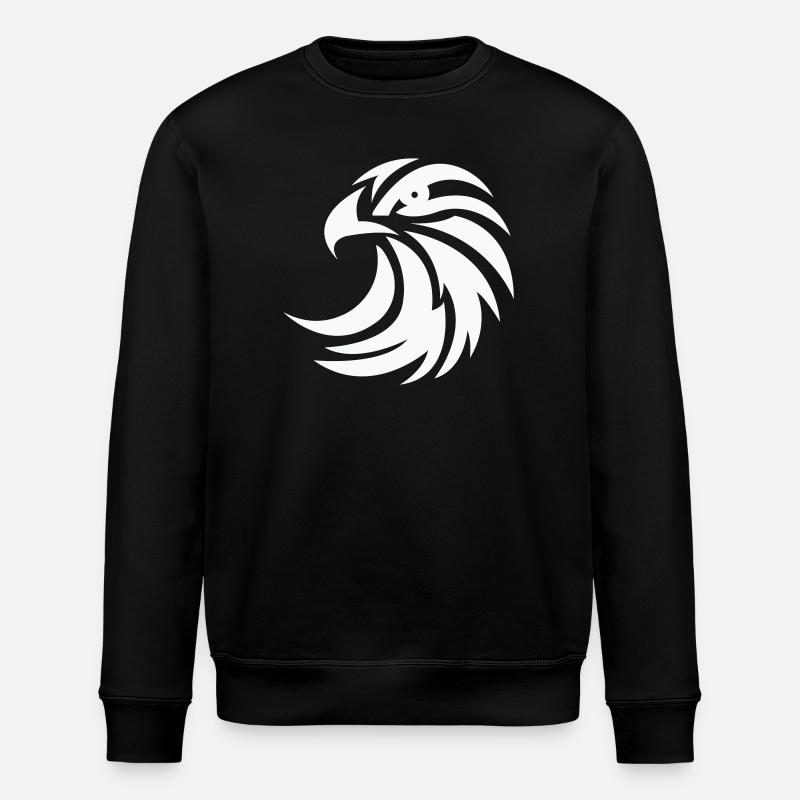 Ørn silhuet - Stanley/Stella økologisk unisex-sweatshirt ROLLER - sort