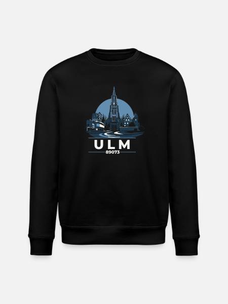 Ulm Skyline Silhouette mit Münster - Stanley/Stella Unisex Bio-Sweatshirt ROLLER - Schwarz