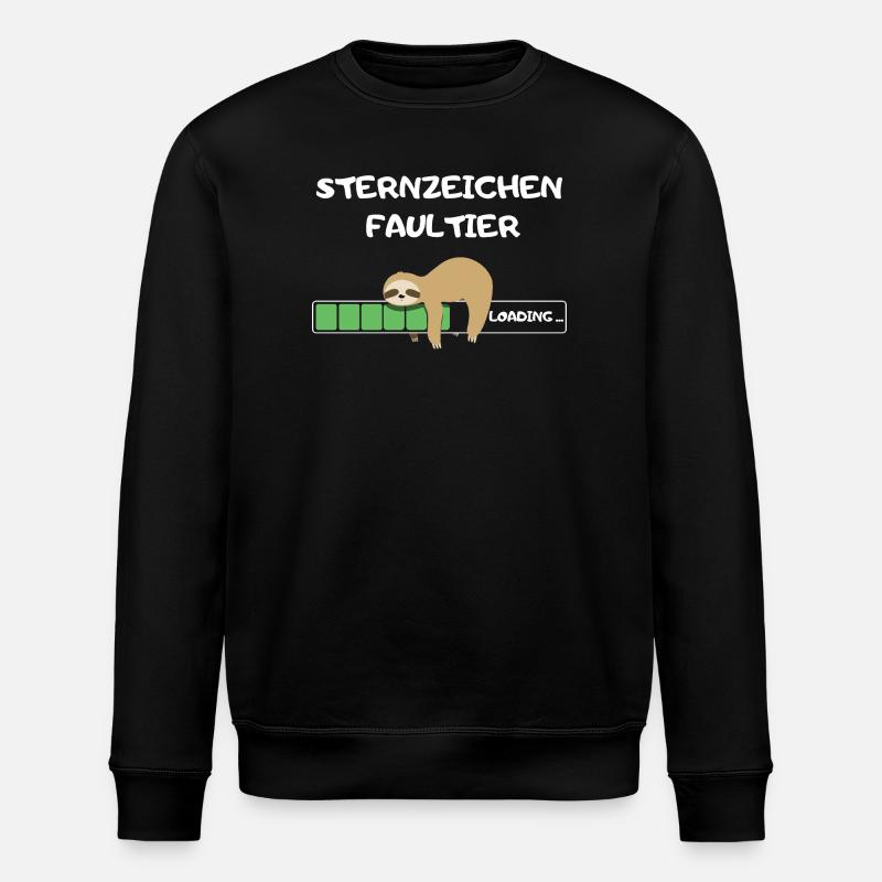 Sternzeichen Faultier Loading - Stanley/Stella Unisex Bio-Sweatshirt ROLLER - Schwarz