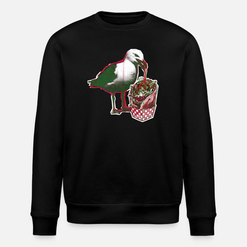 Kebab Seagull - Stanley/Stella ROLLER Unisex Organic Sweatshirt - black