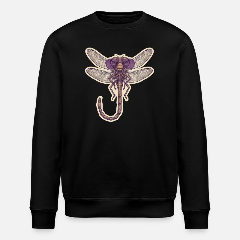 Cool Dragonfly - Stanley/Stella ROLLER Unisex Organic Sweatshirt - black