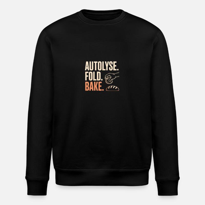 Autolyse Fold Backe Bread Kunst - Stanley/Stella Unisex Bio-Sweatshirt ROLLER - Schwarz
