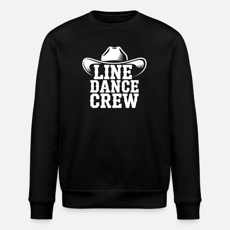 Line Dance Crew Cowboy Logo - Stanley/Stella ROLLER Unisex Organic Sweatshirt - black