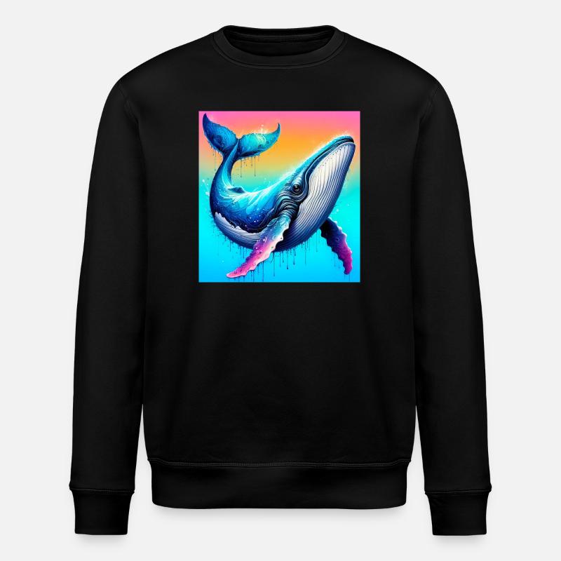 baleine - Sweat bio ROLLER Stanley/Stella Unisexe - noir