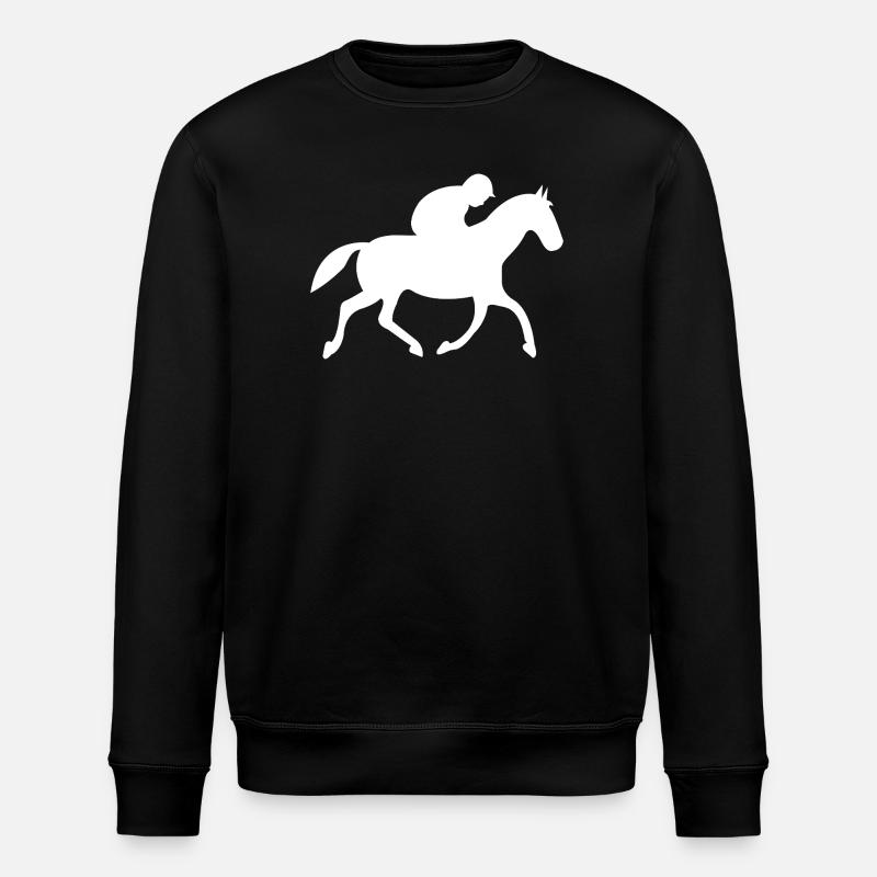 horses - Stanley/Stella ROLLER Unisex Organic Sweatshirt - black
