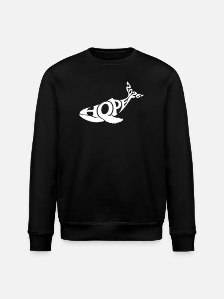 HOPE THE WHALE - Stanley/Stella ROLLER Unisex Organic Sweatshirt - black