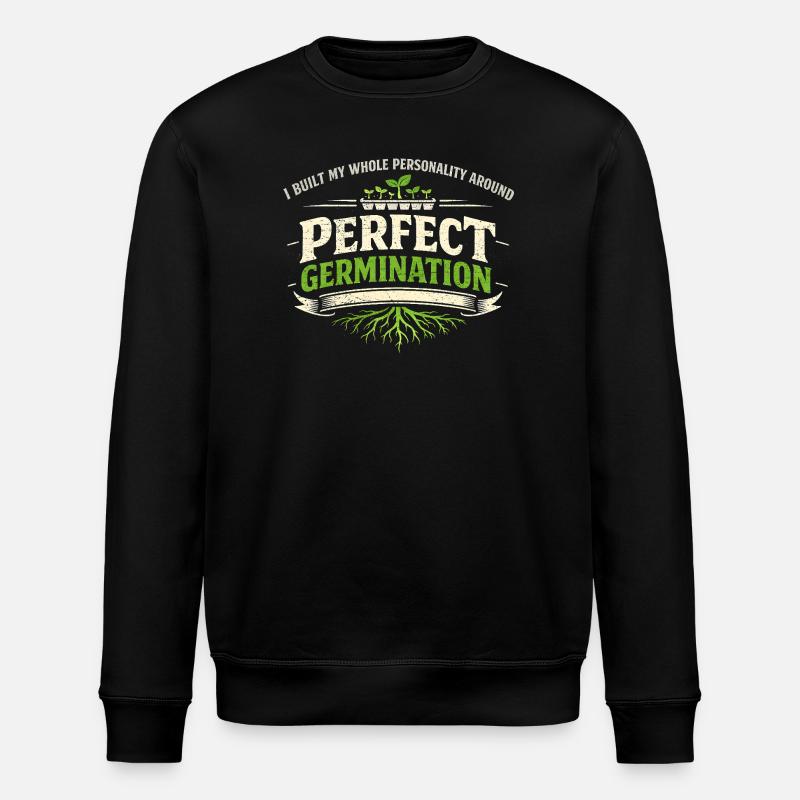 Perfect germination | Microgreens Cultivation - Stanley/Stella ROLLER Unisex Organic Sweatshirt - black